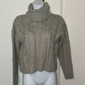 Olive & Oak Cozy Cable Knit Turtleneck Sweater